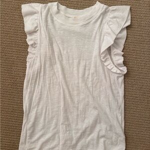Nation LTD White Ruffled Top